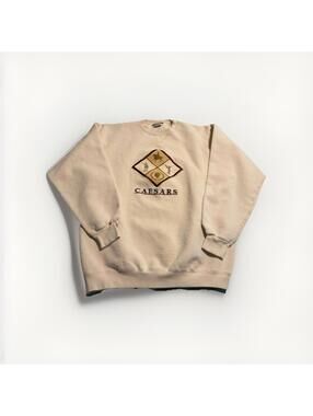 Vintage Men's Sweater Large Caesars Palace Casino Cotton Textured Knit Logo (A35